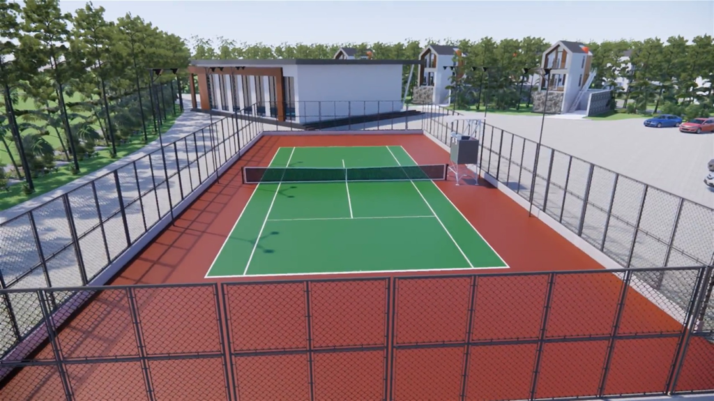 Lapangan tenis sebagai fasilitas kebugaran Bukik Soriak